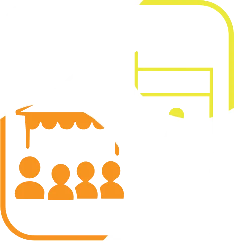イベント会場の設営や撤去を行うスタッフのアイコン